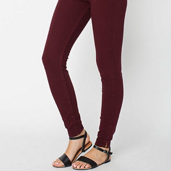 American Apparel Denim - American Apparel Four Way Stretch Twill High Waist Zipper Pant size 30/31